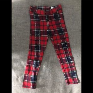 Janie and Jack girls plaid holiday pants cotton S4